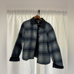 Norton McNaughton Blue and Gray Plaid Jacket